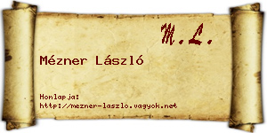 Mézner László névjegykártya